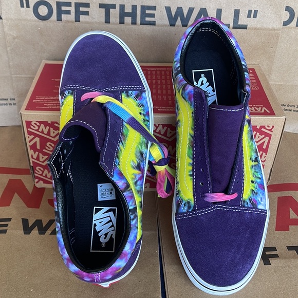 Vans Old Skool Tie Dye Mysterioso/True White Men’s sneakers - Picture 13 of 16